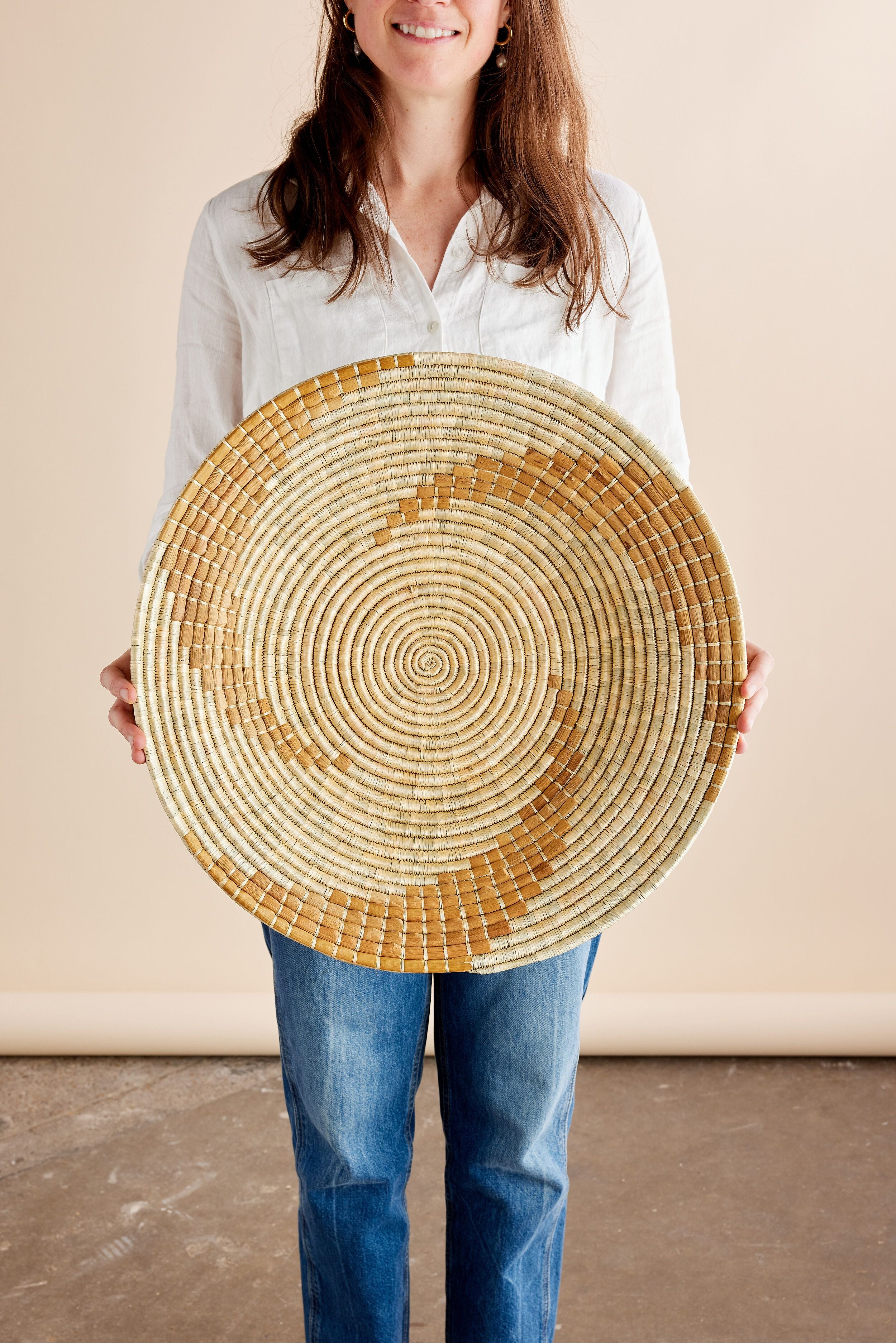 Handwoven Bahari Banana Bark Wall Basket | African Craftsmanship