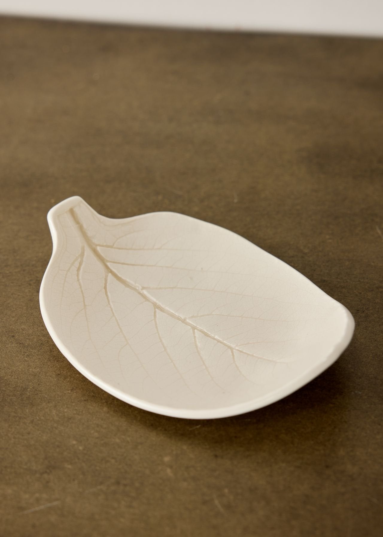 Porcelain Leaf Trinket Dish