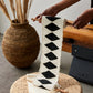 Balance Bogolan Wall Totem in White with Black Diamonds