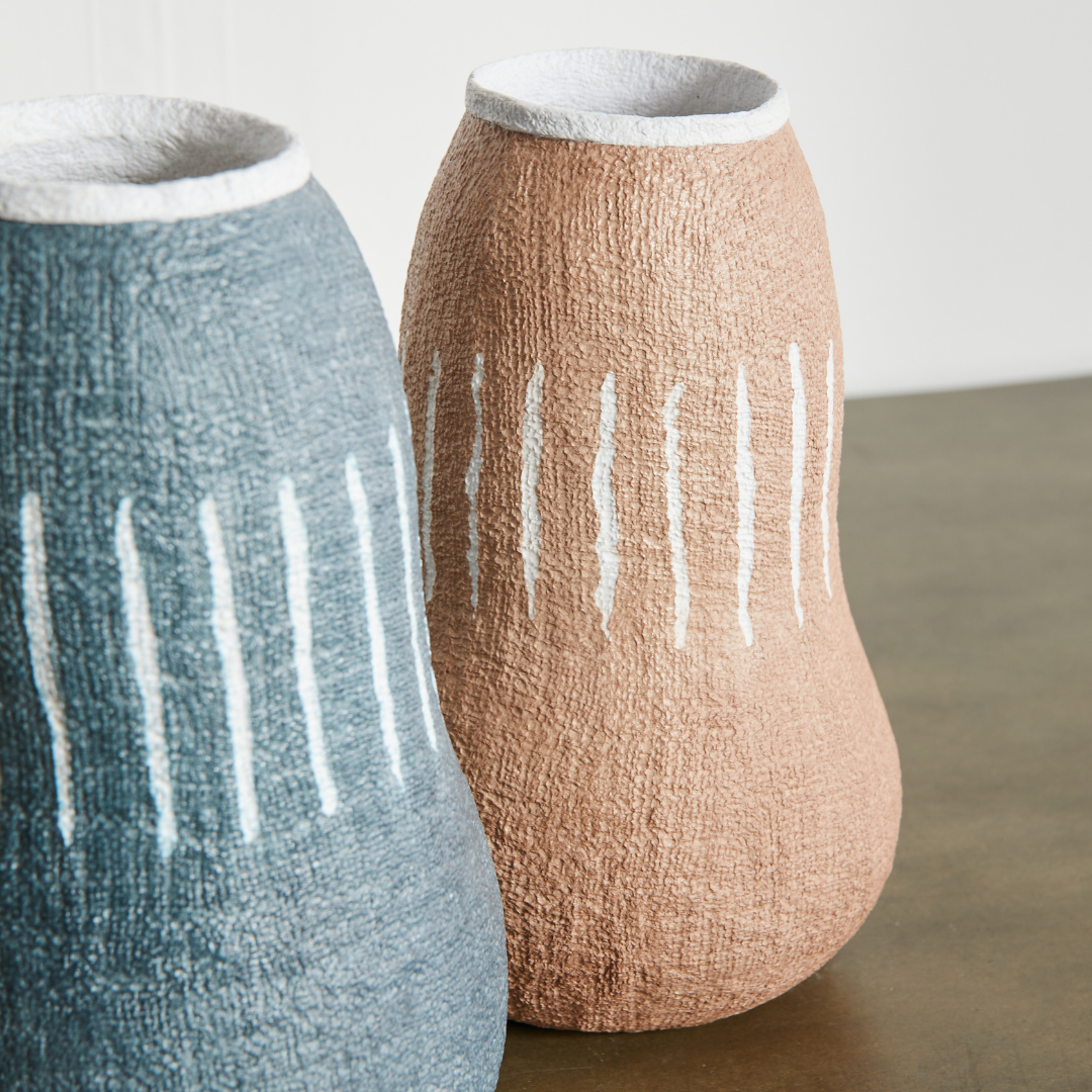 Handcrafted Ilen Paper Pulp Vases – Kanju Interiors