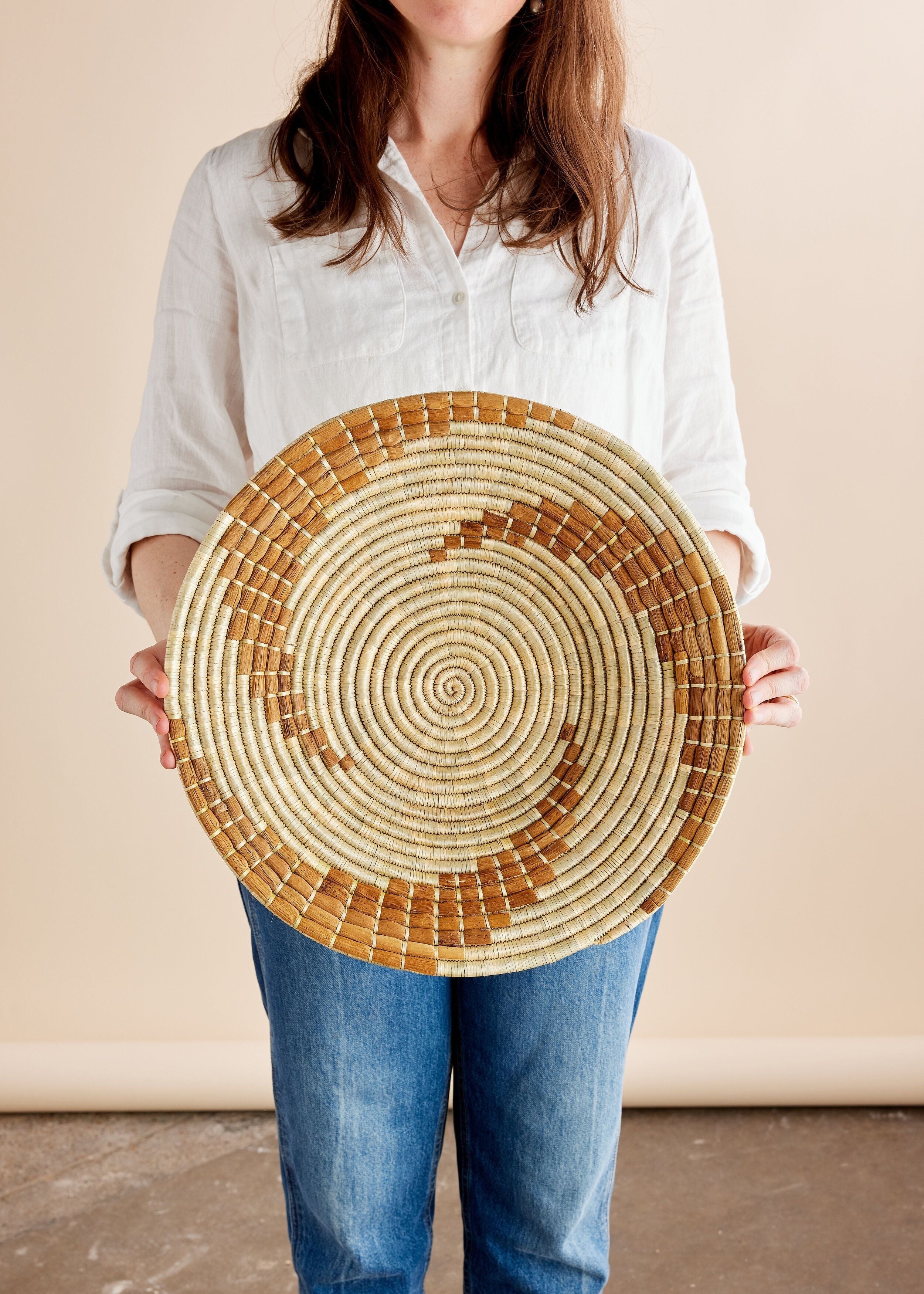 Handwoven Bahari Banana Bark Wall Basket | African Craftsmanship