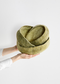 African decor  felt bowl set of 3 