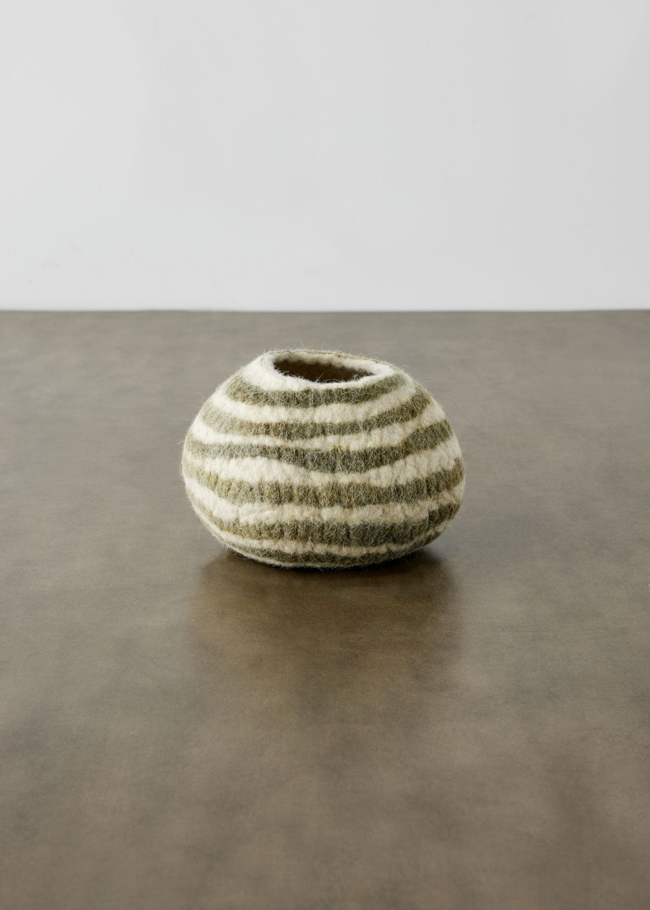 Olive Green Pathways Decorative Wool Ukhamba Bowl