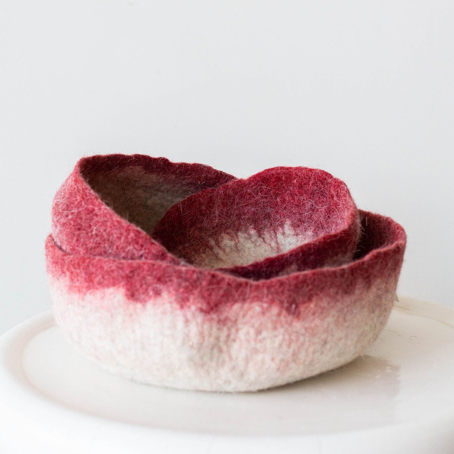 Berry Hand Felted Nesting Bowls