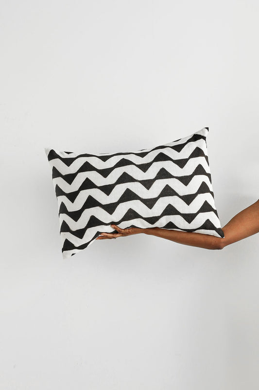 ZigZag Mudcloth Lumbar Pillow