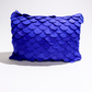 Angoni Cobalt Blue Scalloped Throw Pillow Cover – Light Scratches & Discoloration