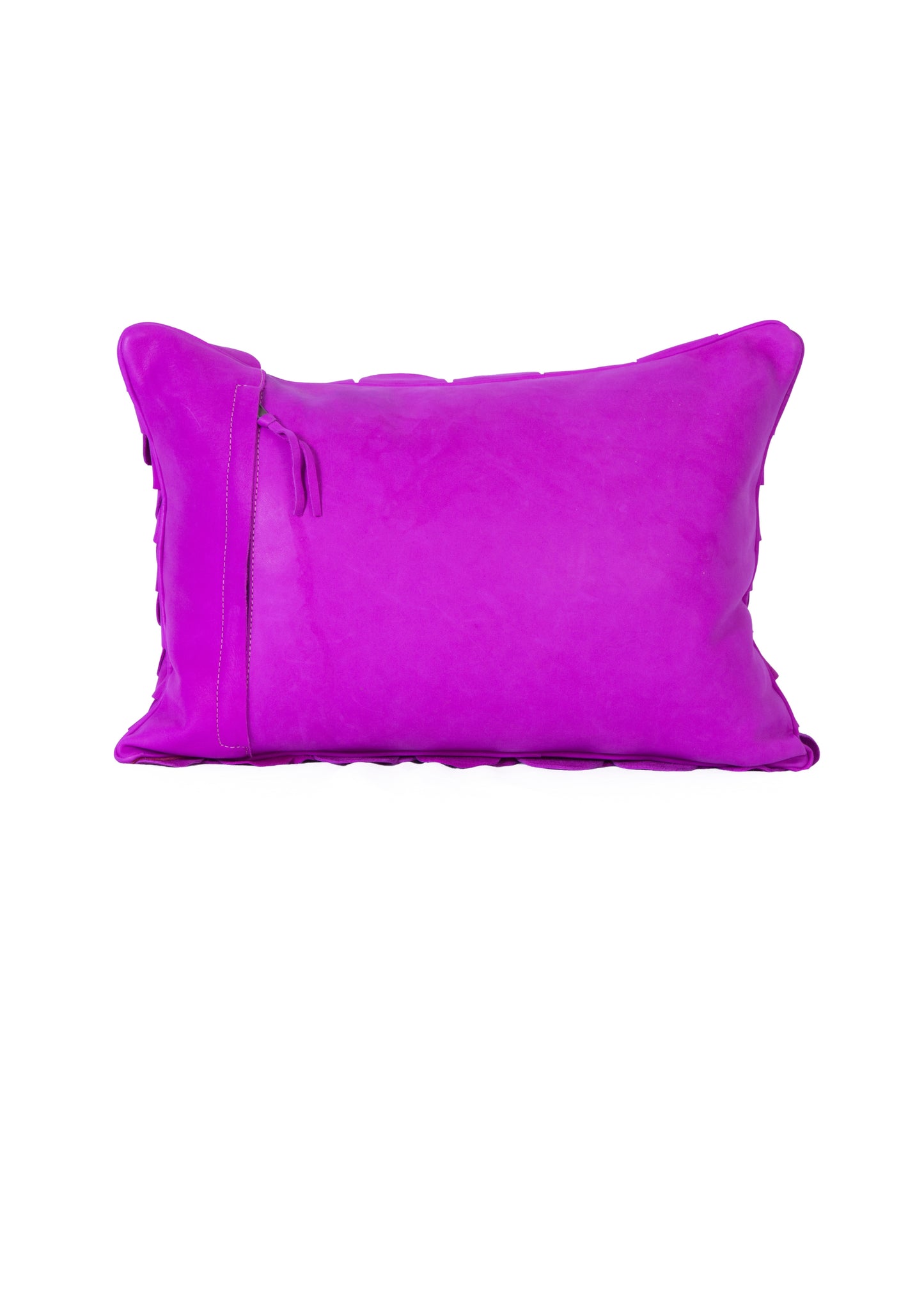 Angoni Fuchsia Scalloped Throw Pillow Cover – Light Scratches & Discoloration