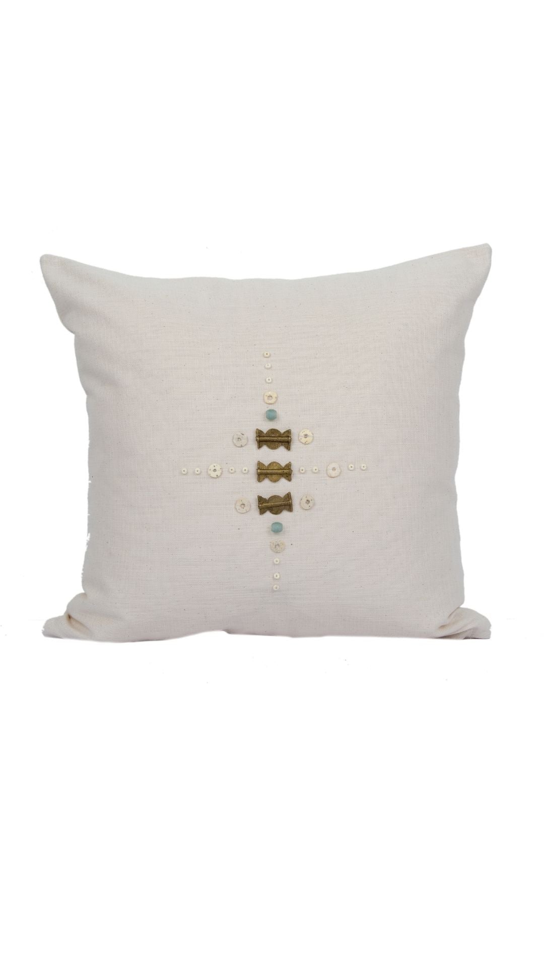 Decorative pillow with decorative elements on a white background