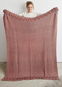 Bobble Lace Edged Eco-Cotton Throw