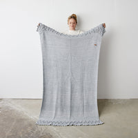 Bobble Lace Edged Eco-Cotton Throw