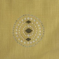Decorative fabric with a circular pattern on a gold background