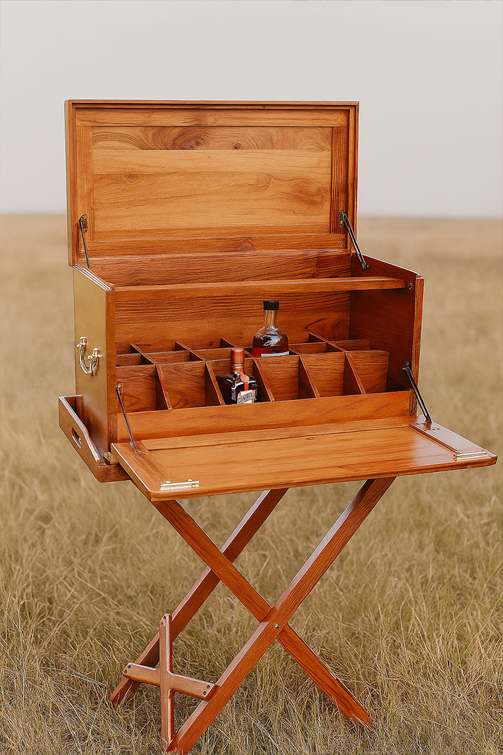 Campaign Field Bar and Tray Table Set