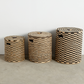 Handwoven African Sunga Classic Storage Basket set of 3