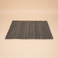 Charcoal Karakul Wool Hand-Loomed Mat