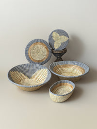 Coastal 5 Piece Woven Serving & Table Set