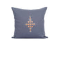 Copper Clover Indigo Gray Trade Bead Pillow Cover