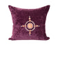 Copper Satellite Eggplant Trade Bead Pillow Cover