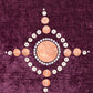 Copper Satellite Eggplant Trade Bead Pillow Cover