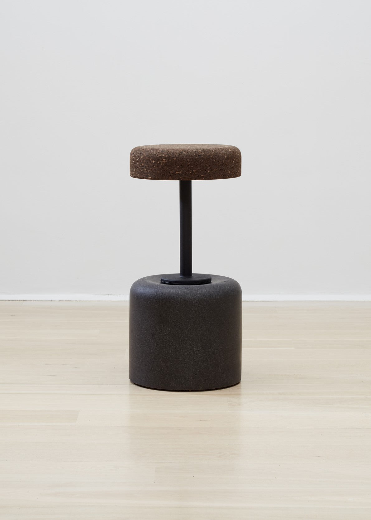 Luxurious Kanju Wiid Design Cork Swivel Counter & Bar Stool, featuring a sleek charcoal grey finish, combines contemporary elegance with African craftsmanship, ideal for upscale home decor enthusiasts.