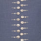 Cowrie Ileli Indigo Grey Trade Bead Pillow Cover