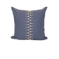 Cowrie Ileli Indigo Grey Trade Bead Pillow Cover