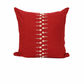 Cowrie Ileli Crimson Red Trade Bead Pillow Cover