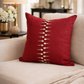 Cowrie Ileli Crimson Red Trade Bead Pillow Cover
