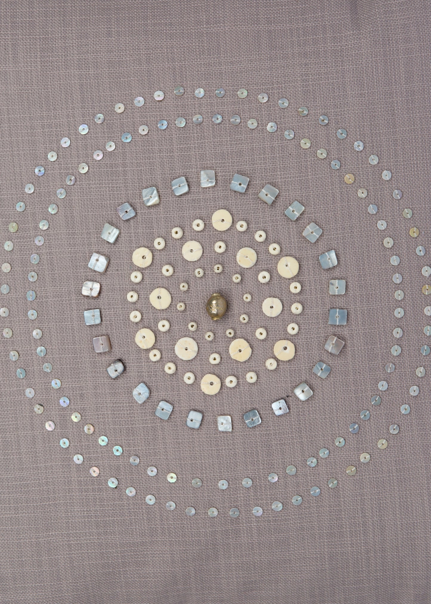 Dwuza Dusty Lilac Trade Bead Pillow Cover