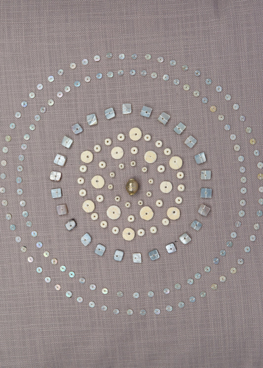 Dwuza Dusty Lilac Trade Bead Pillow Cover