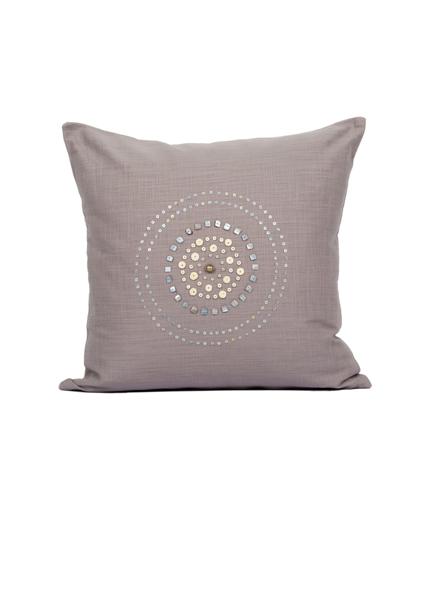Dwuza Dusty Lilac Trade Bead Pillow Cover