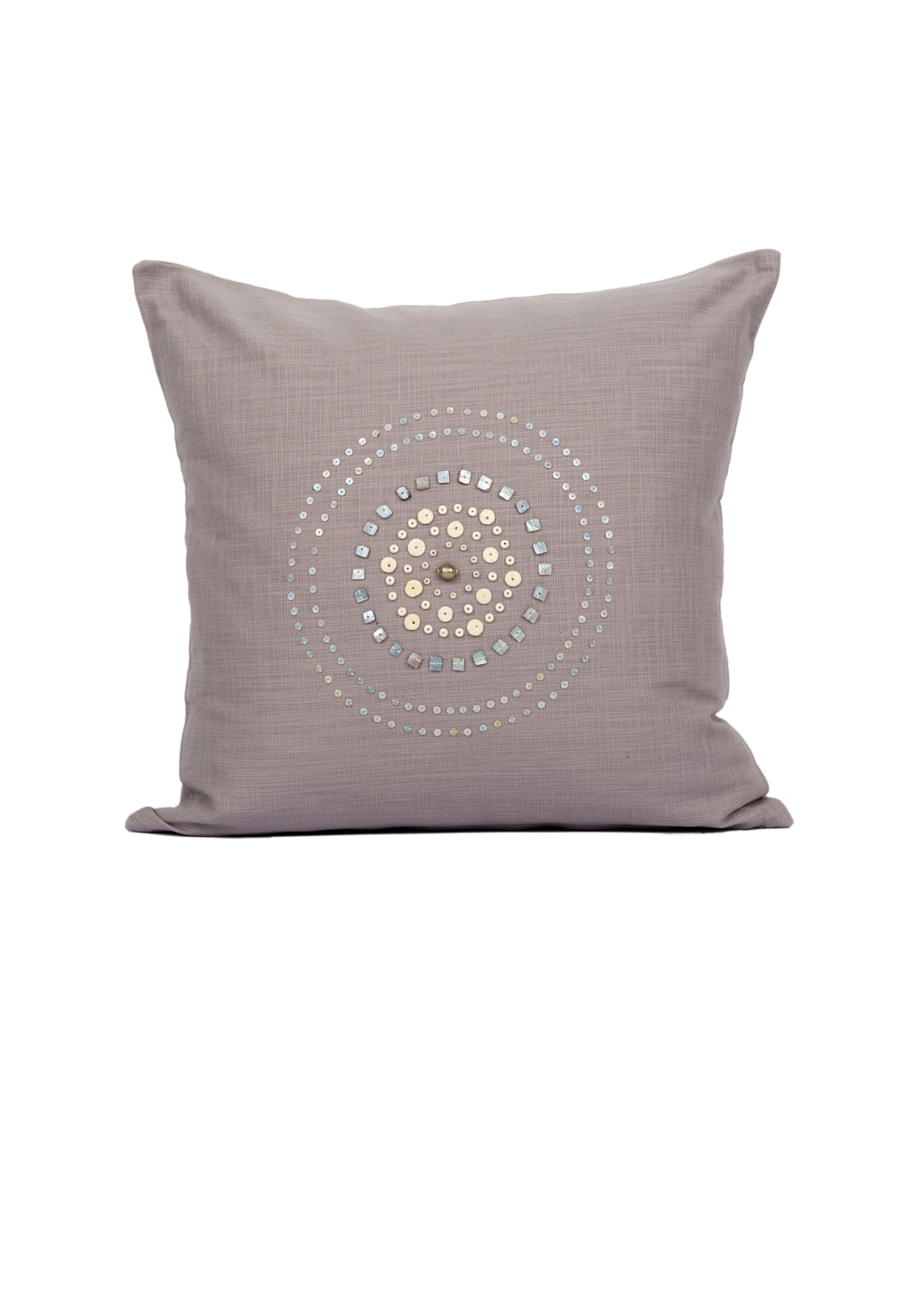 Dwuza Dusty Lilac Trade Bead Pillow Cover