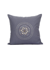 Dwuza Indigo Gray Trade Bead Pillow Cover