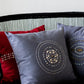 Dwuza Indigo Gray Trade Bead Pillow Cover