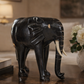 Ebony Ivorian Elephant Sculpture