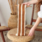 Enlighten Bogolan Wall Totem in White with Brown Lines