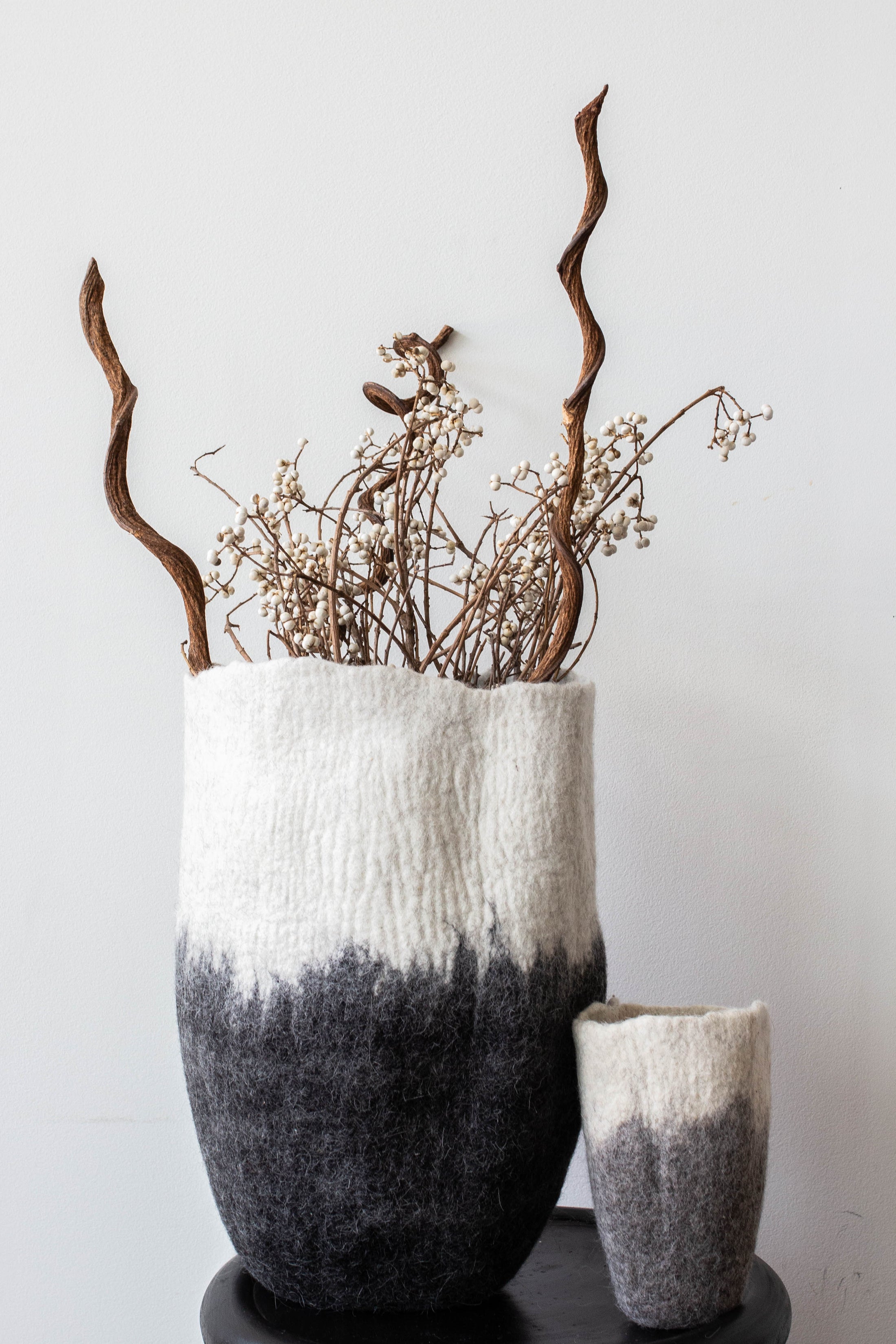 HandFelted Floor Vase Kanju Interiors