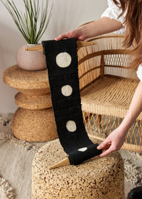 Flourish Bologan Wall Totem in Black with White Circles