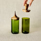 Wooden Topped Green Apothecary Jar