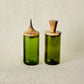 Wooden Topped Green Apothecary Jar