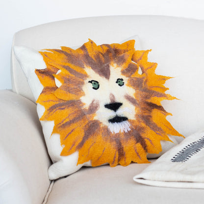 Lion Cozy Throw Pillow