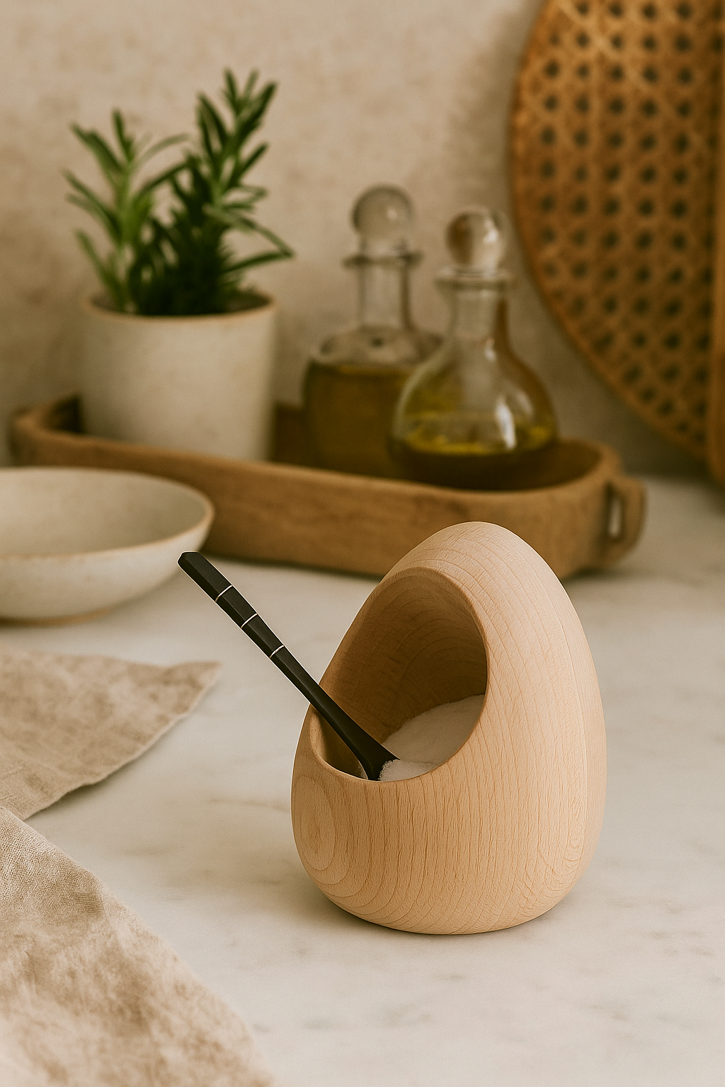Hand Turned Wood Salt Cellar