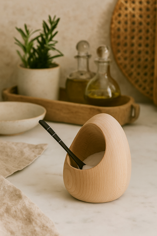 Hand Turned Wood Salt Cellar