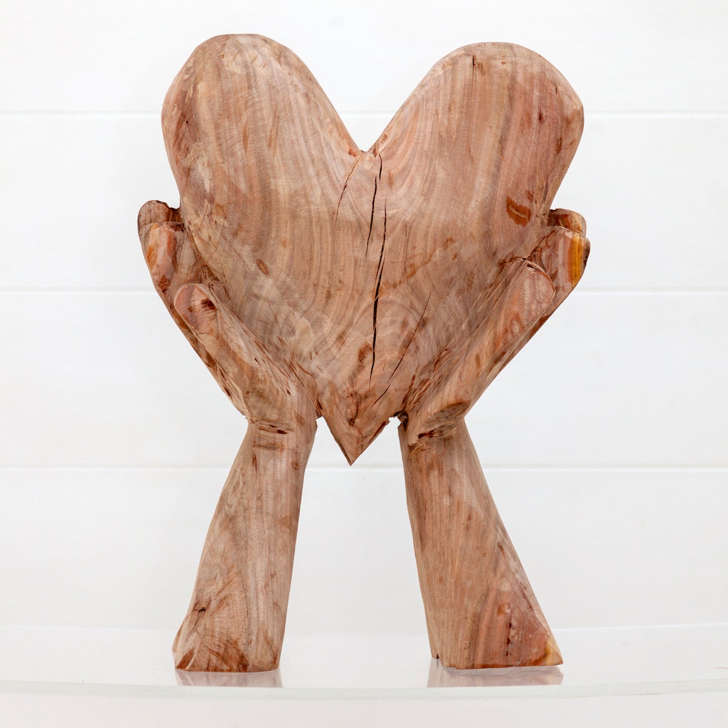 Wooden Heart Holding Hands African Home 