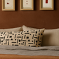 White Cotton Mud cloth  Lumbar Pillow Cover