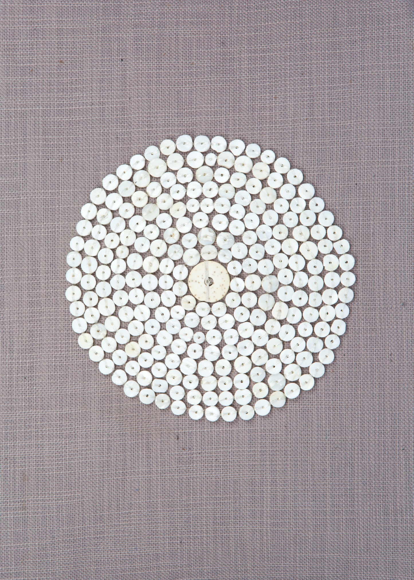 Heishi Dusty Lilac Trade Bead Pillow Cover