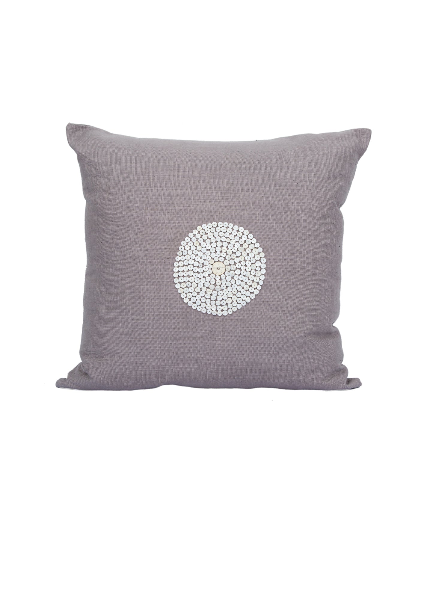 Heishi Dusty Lilac Trade Bead Pillow Cover