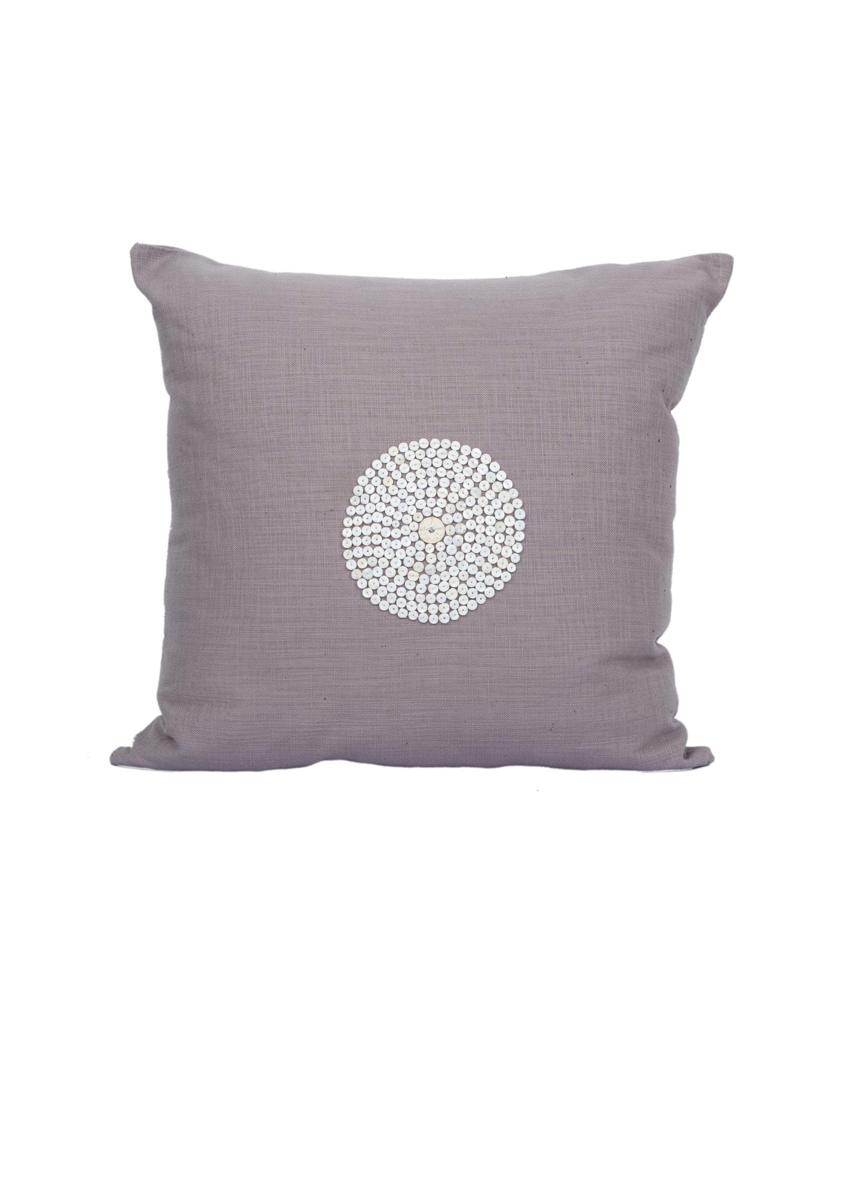 Heishi Dusty Lilac Trade Bead Pillow Cover
