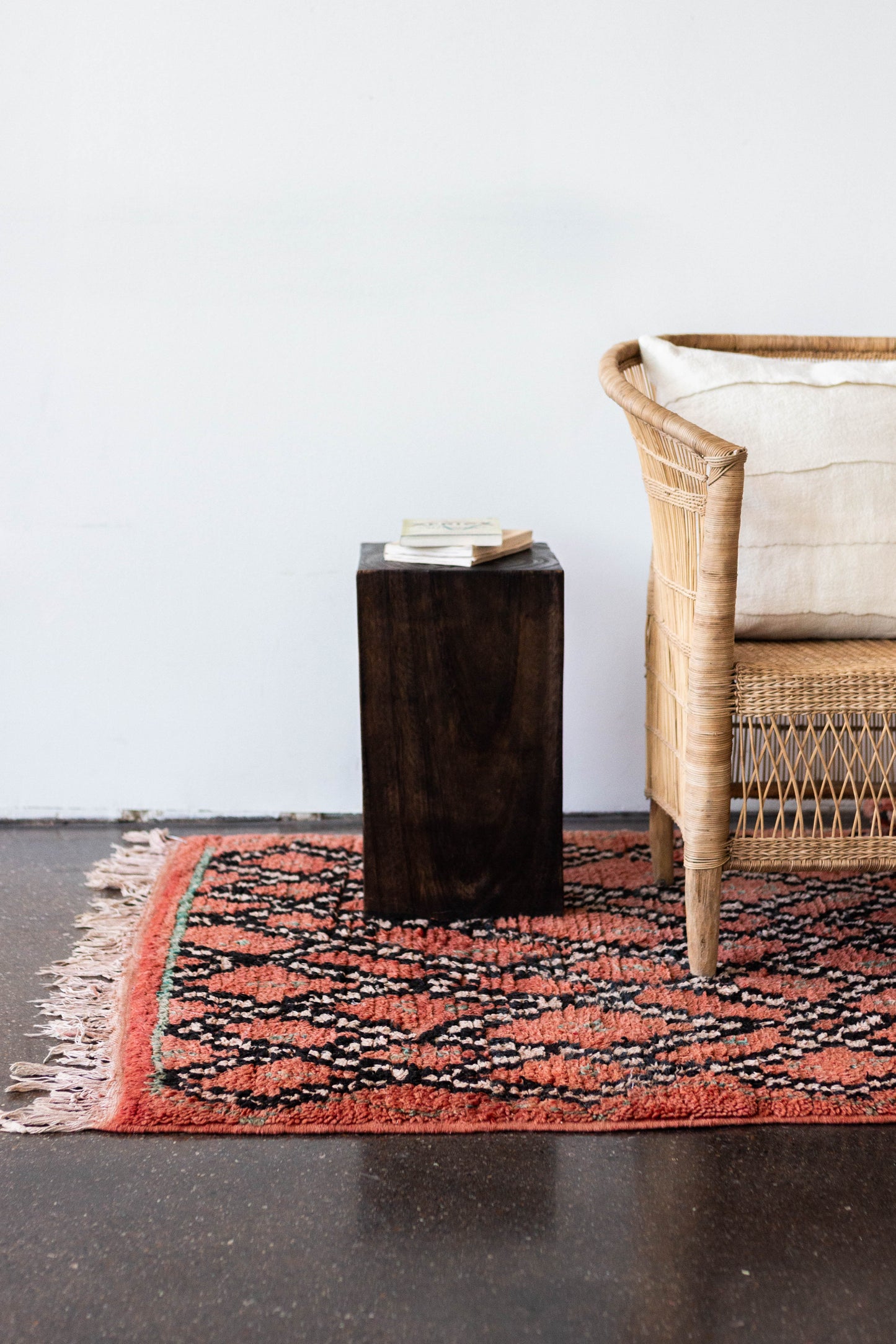 Henna Dyed Diamond Boujaad Rug