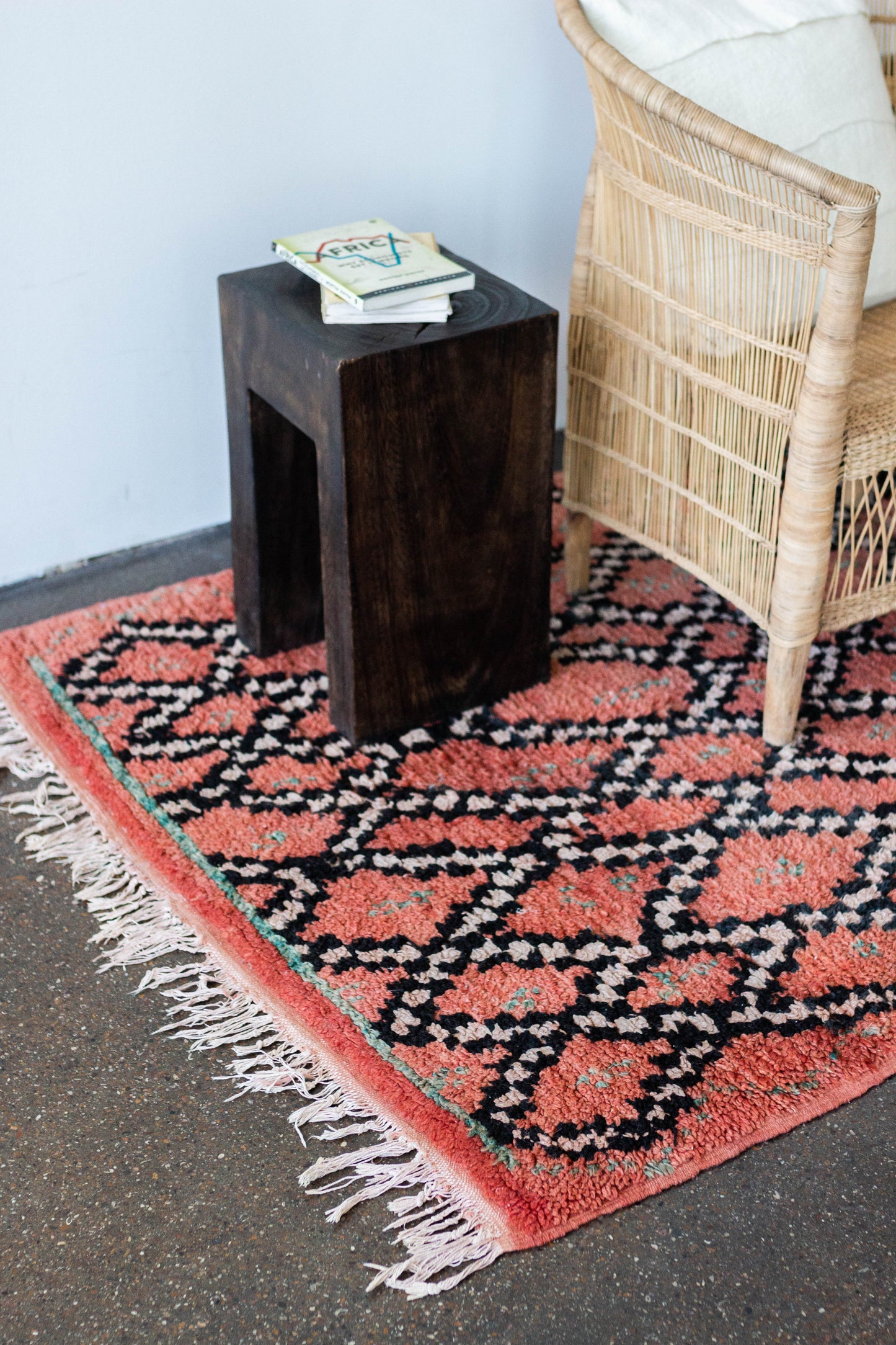 Henna Dyed Diamond Boujaad Rug