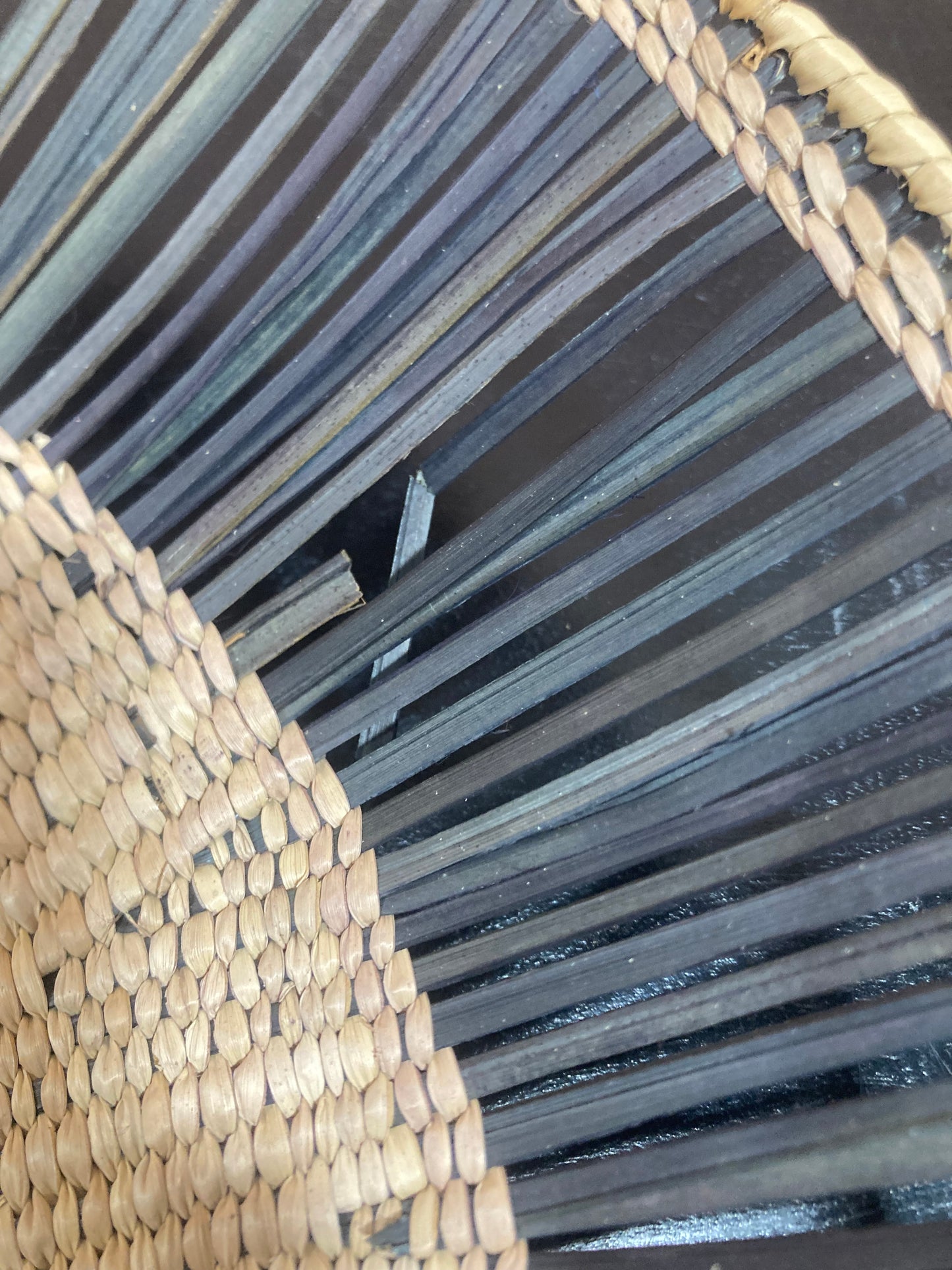 Large Lily Pad Black Ray Wall Basket– Broken Ray